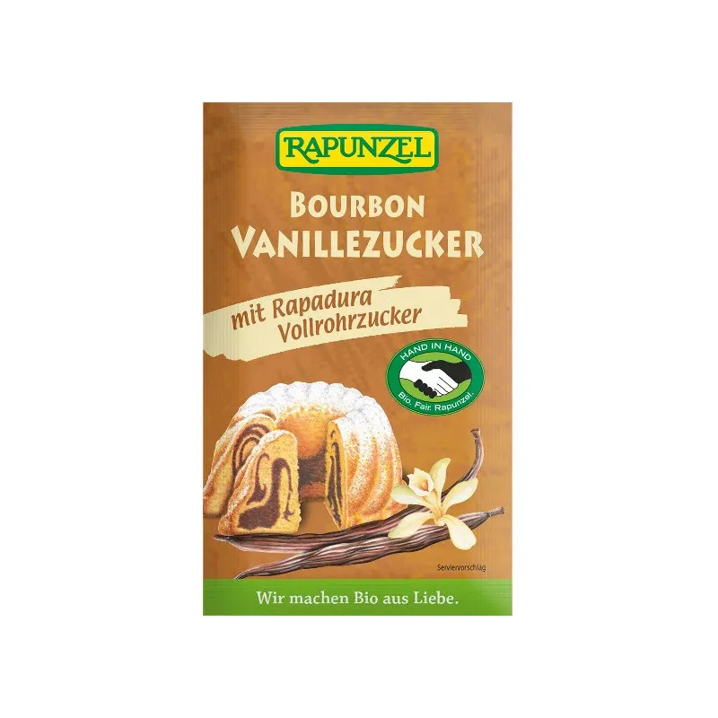 Bourbon Vanilla Sugar With Rapadura Cane Sugar 8g, RAPUNZEL