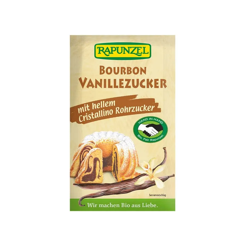Bourbon Vanilla Sugar With Cristallino Cane Sugar 4x8g, RAPUNZEL