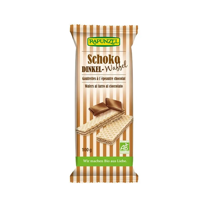 Spelt Wafer With Chocolate 100g, RAPUNZEL