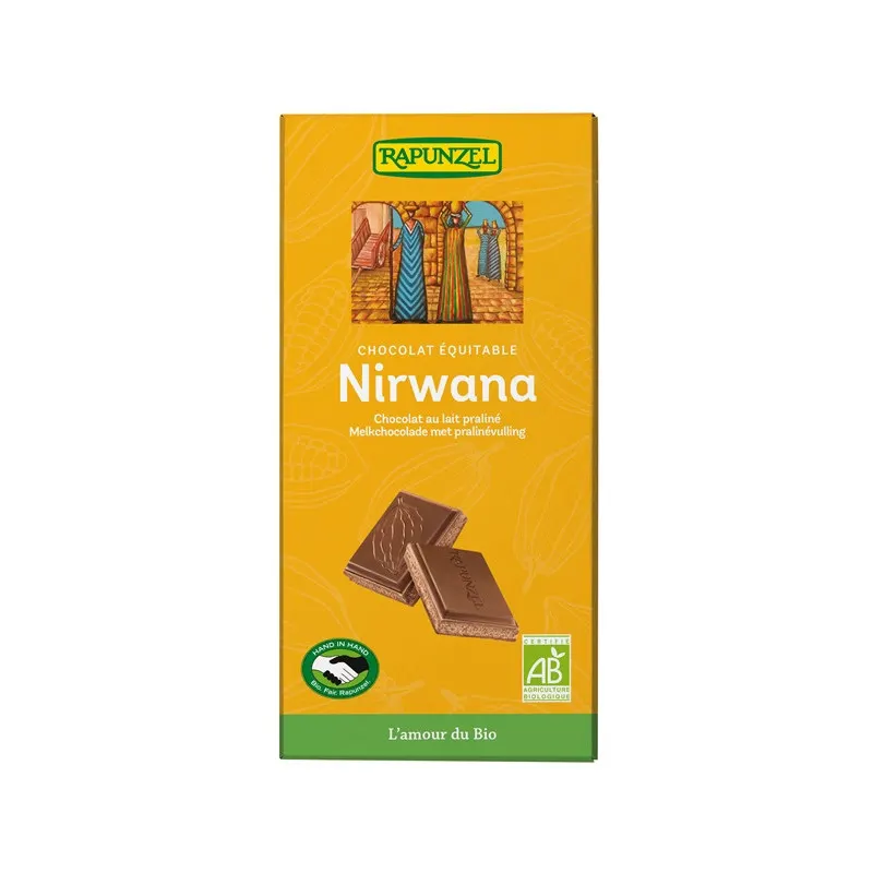 Milk Chocolate Filled With Praline Nirwana 100g, RAPUNZEL