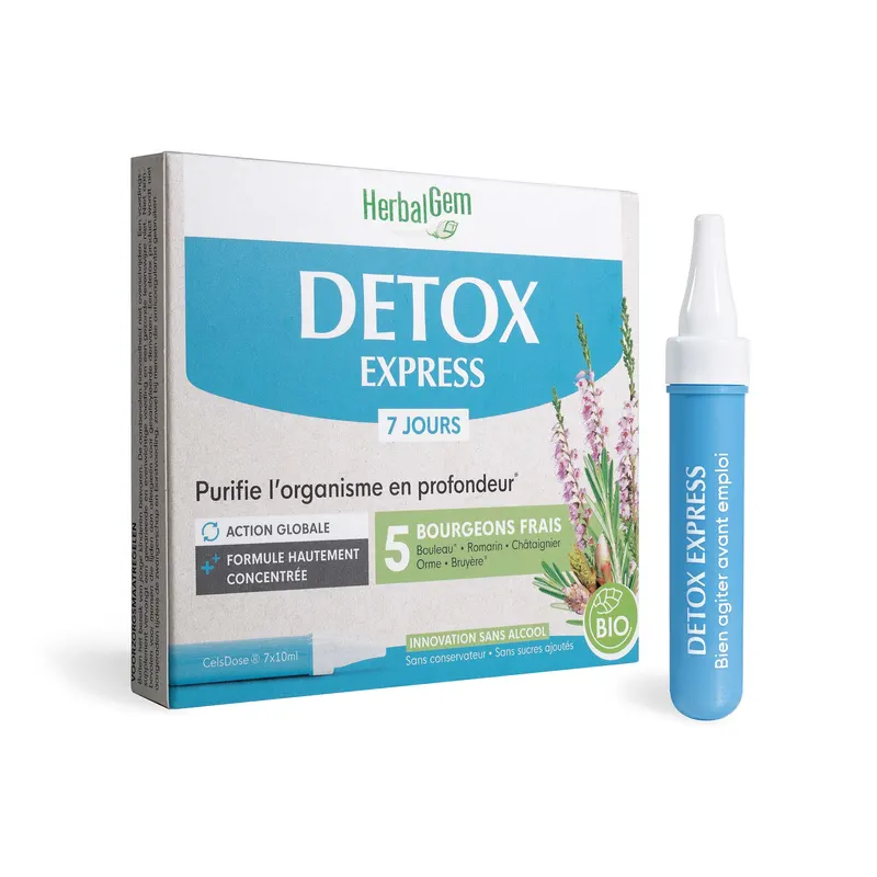 DETOX EXPRESS Monodose Organic 7X10ML, HERBALGEM