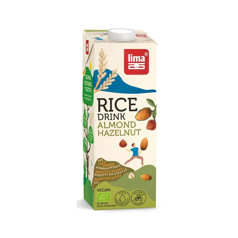 Rice Drink Hazelnut-Almond 1l, LIMA