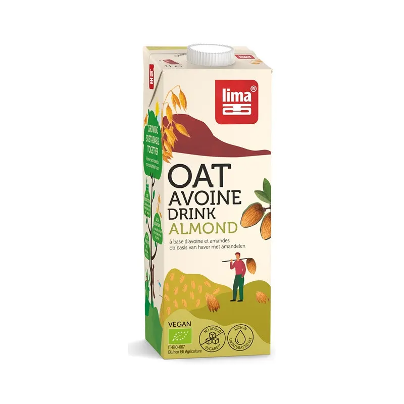 Organic Oat Almond Drink 1l, LIMA