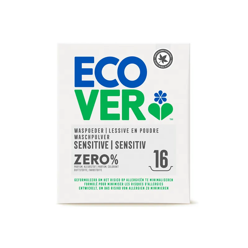 0% Powder Laundry Detergent 1,2kg, Fragrance Free, ECOVER