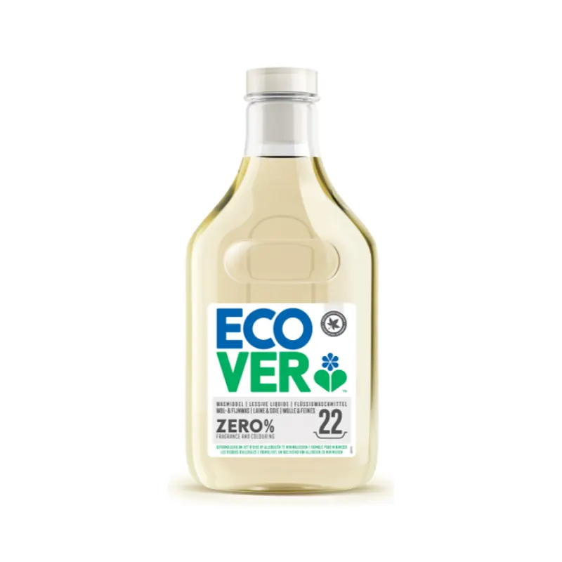 Liquid Wool And Delicate Laundry Detergent 0% 1l, 100% PCR Bottle, Fragrance Free, ECOVER