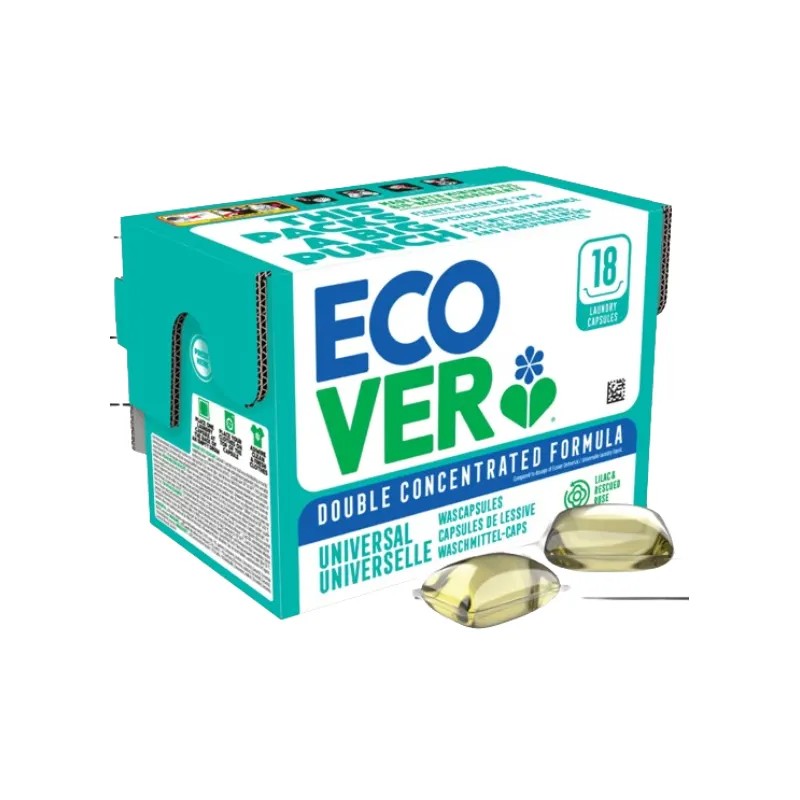 Universal Laundry Capsules Lilac and Rose, 18 Capsules of 15ml, ECOVER