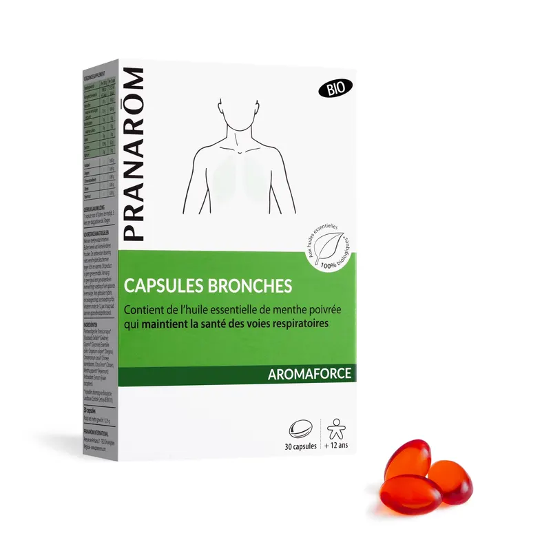 Aromaforce Bronchi Organic Capsules 30 Caps, PRANAROM