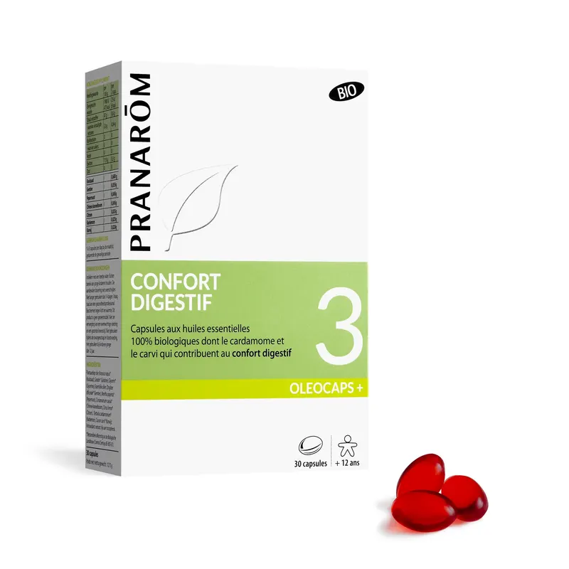 Oleocaps 3 Digestive Comfort Organic 30 CAPS, PRANAROM