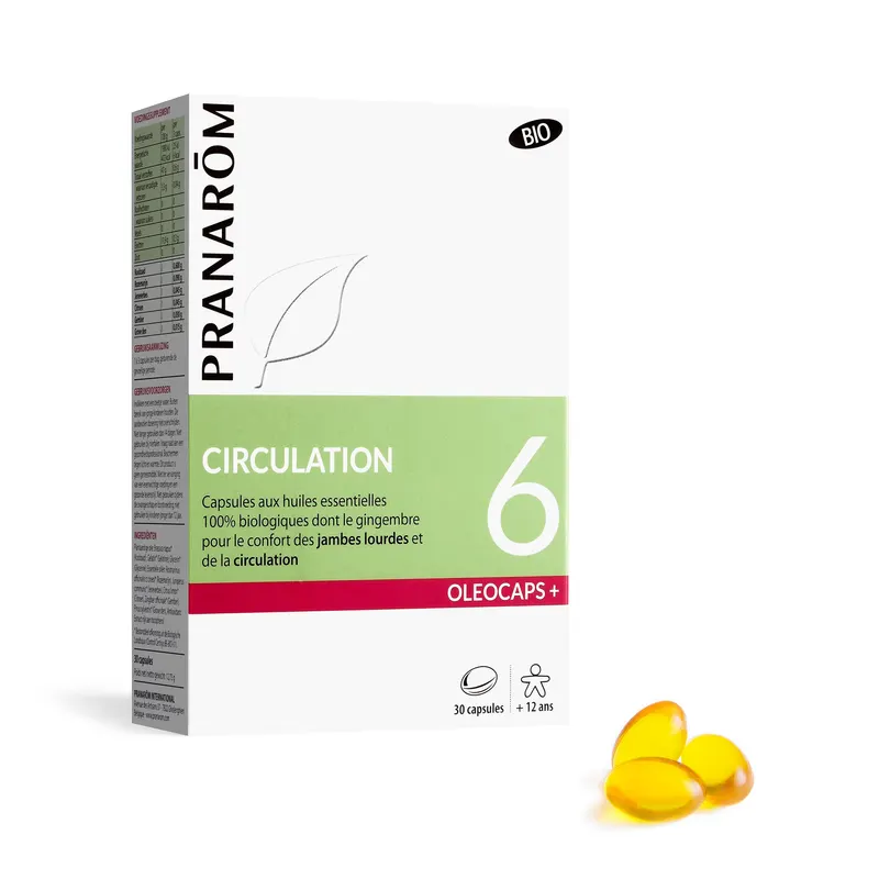 Oleocaps 6 Circulation Organic 30 CAPS, PRANAROM