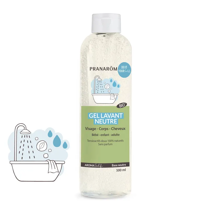 Aromaself Neutral Washing Gel Organic 500 ML, PRANAROM