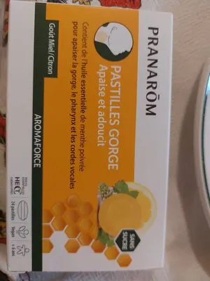 Aromaforce Throat Lozenges Honey Sugar Free 24 Past, PRANAROM
