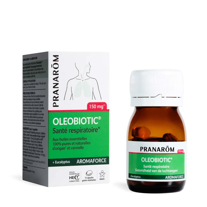 Aromaforce Oleobiotic Respiratory Health 15 Capsules, PRANAROM