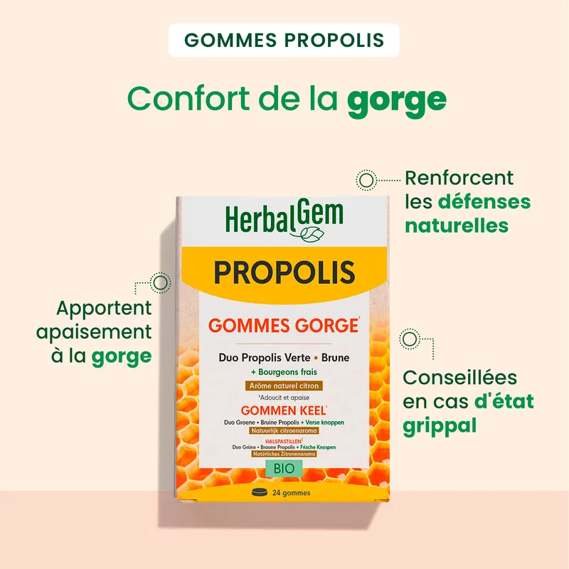 PROPOLIS LARGE SPECTRE BIO 24 GOM, HERBALGEM