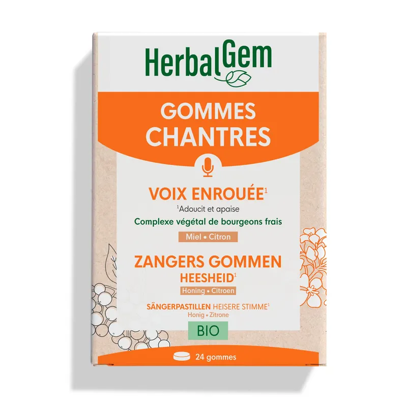 GOMMES CHANTRES BIO 1X 24 GOM, HERBALGEM
