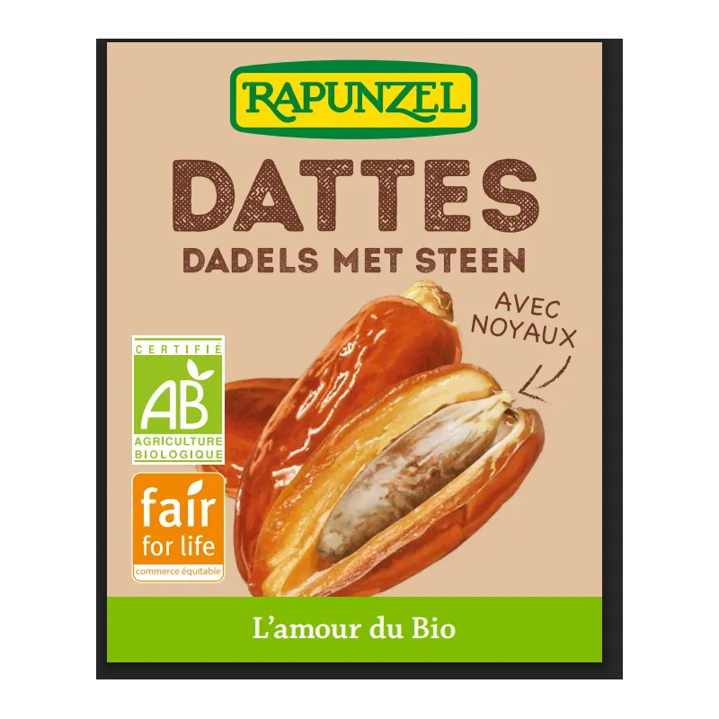Deglet Nour Dates Tray (With Pits) 250g, RAPUNZEL