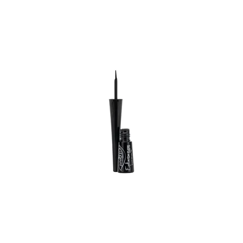 02 On Fleek Eyeliner Brush Tip - Brush Tip - Charcoal, puroBIO