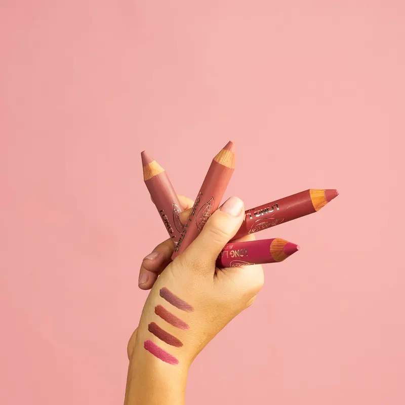021L Long Lasting Chubby Pencil Blush Warm Rose, puroBIO