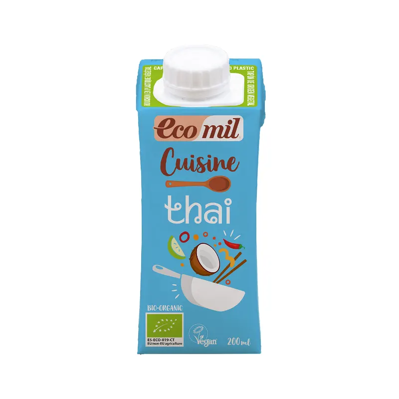 Thai Coconut Milk Cooking Cream 200ml, ECOMIL