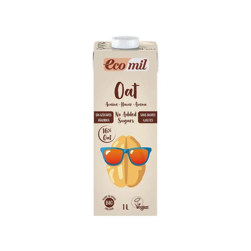 Organic Oat Drink Natural No Added Sugars 1l, ECOMIL