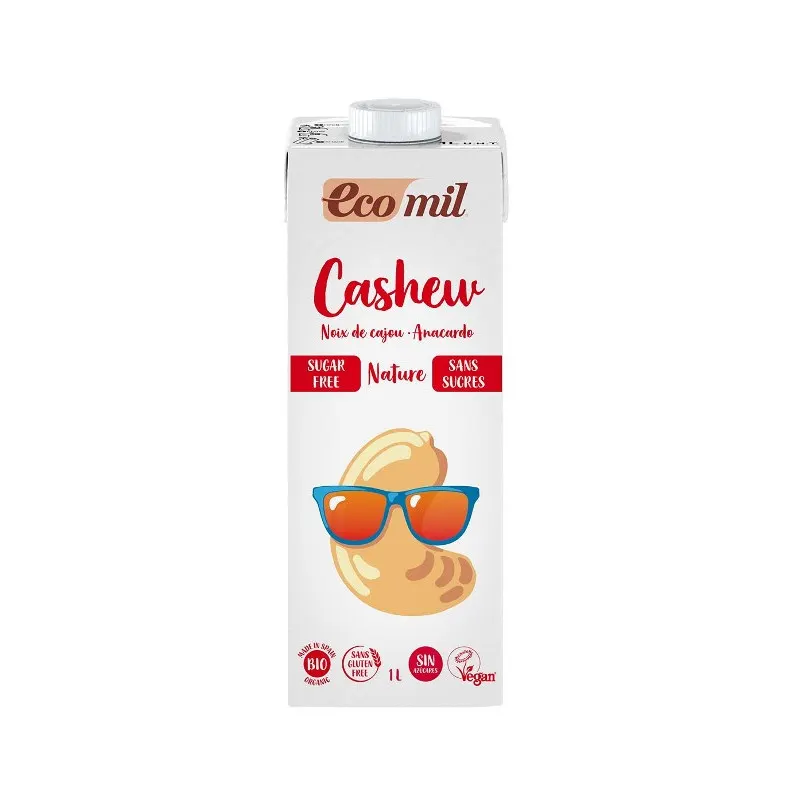 Organic Cashew Nut Plant Drink Unsweetened 1l, ECOMIL