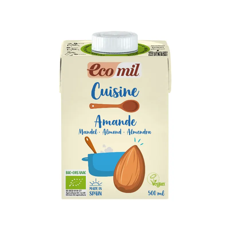 Organic Almond Cooking Cream 50cl, ECOMIL
