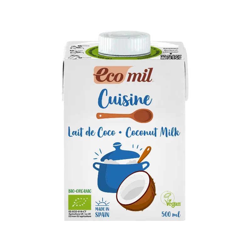 Organic Coconut Cooking Cream 50cl, ECOMIL