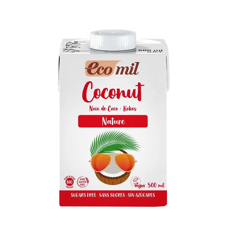 Organic Coconut Milk No Sugar 500ml, ECOMIL