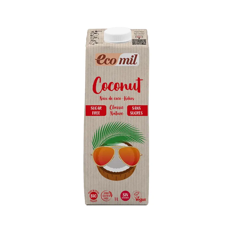 Organic Coconut Milk Classic Natural No Sugar 1l, ECOMIL
