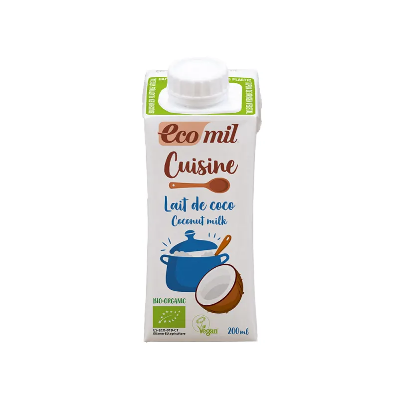 Organic Coconut Cooking Cream 200ml, ECOMIL
