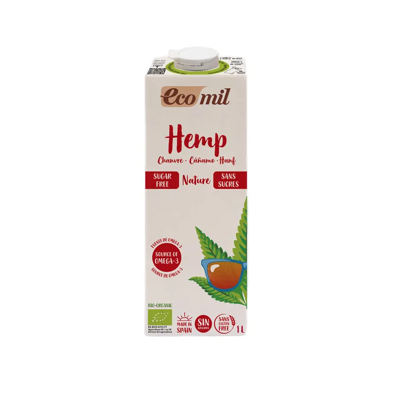 Organic Hemp Drink No Sugar 1l, ECOMIL