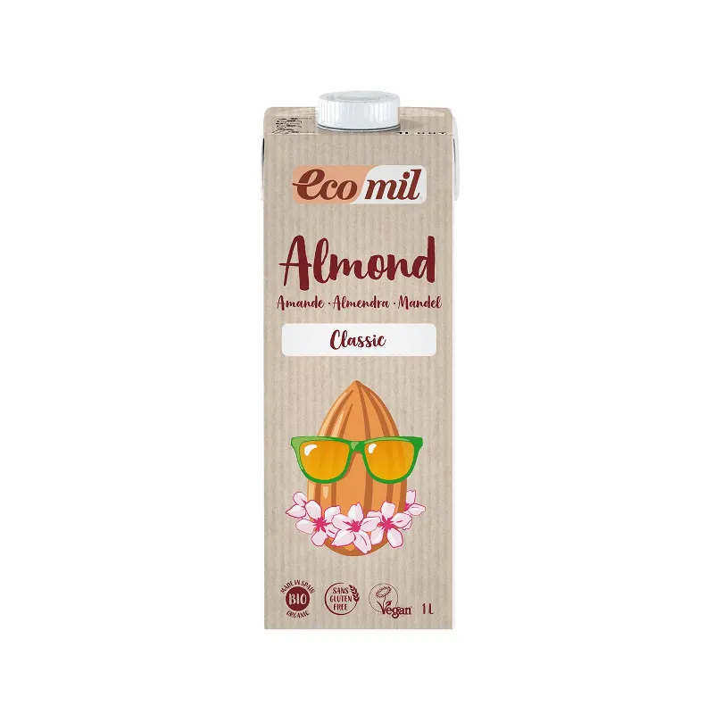 Organic Almond Milk Classic With Cane Sugar 1l, ECOMIL